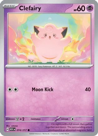 Clefairy 074 - Reverse Holofoil ME Ascended Heroes - Common ME: Ascended Heroes