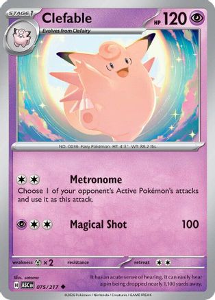 Clefable 075 ME Ascended Heroes - Uncommon ME: Ascended Heroes