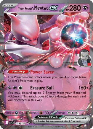 Team Rocket's Mewtwo ex 079/217 - Holofoil ME Ascended Heroes - Double Rare ME: Ascended Heroes