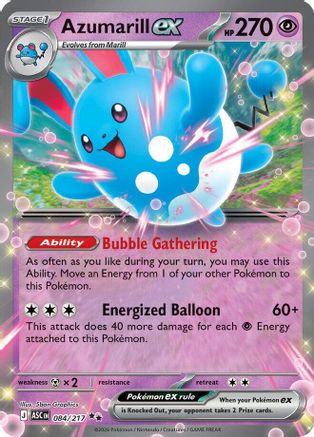 Azumarill ex 084 - Holofoil ME Ascended Heroes - Double Rare ME: Ascended Heroes
