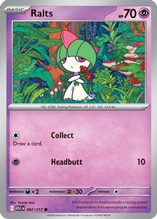 Ralts 087 - Reverse Holofoil ME Ascended Heroes - Common ME: Ascended Heroes