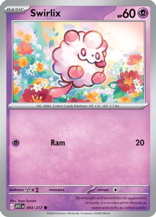 Swirlix 093 - Reverse Holofoil ME Ascended Heroes - Common ME: Ascended Heroes
