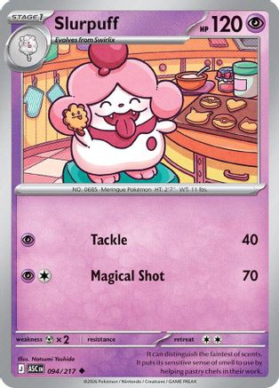 Slurpuff 094/217 - Reverse Holofoil ME Ascended Heroes - Uncommon ME: Ascended Heroes