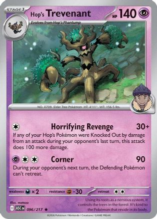Hop's Trevenant 096/217 - Reverse Holofoil ME Ascended Heroes - Rare ME: Ascended Heroes