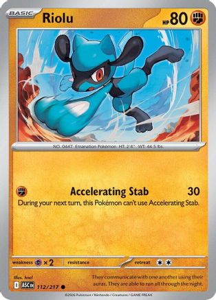Riolu 112 ME Ascended Heroes - Common ME: Ascended Heroes