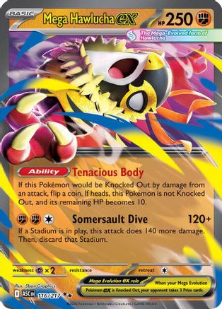 Mega Hawlucha ex 116/217 - Holofoil ME Ascended Heroes - Double Rare ME: Ascended Heroes