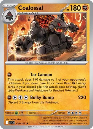 Coalossal 120 - Holofoil ME Ascended Heroes - Rare ME: Ascended Heroes