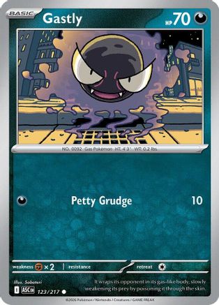 Gastly 123 - Reverse Holofoil ME Ascended Heroes - Common ME: Ascended Heroes