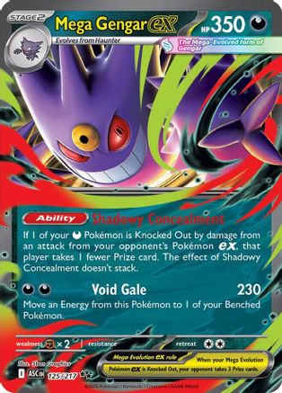 Mega Gengar ex 125/217 - Holofoil ME Ascended Heroes - Double Rare ME: Ascended Heroes