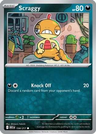 Scraggy 134 - Reverse Holofoil ME Ascended Heroes - Common ME: Ascended Heroes
