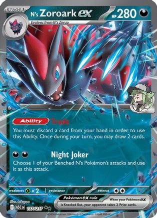 N's Zoroark ex 137/217 - Holofoil ME Ascended Heroes - Double Rare ME: Ascended Heroes