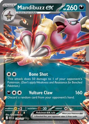 Mandibuzz ex 139 - Holofoil ME Ascended Heroes - Double Rare ME: Ascended Heroes