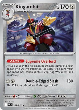 Kingambit 148 - Reverse Holofoil ME Ascended Heroes - Rare ME: Ascended Heroes