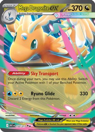 Mega Dragonite ex 152/217 - Holofoil ME Ascended Heroes - Double Rare ME: Ascended Heroes