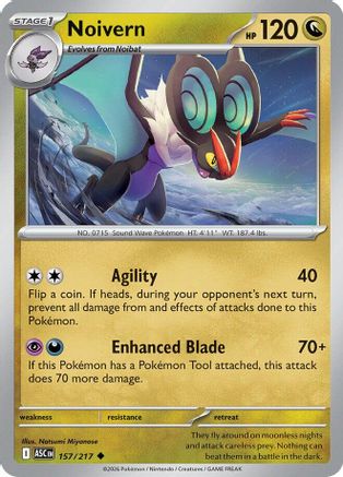 Noivern 157 - Reverse Holofoil ME Ascended Heroes - Uncommon ME: Ascended Heroes