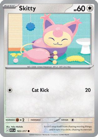 Skitty 165 - Reverse Holofoil ME Ascended Heroes - Common ME: Ascended Heroes