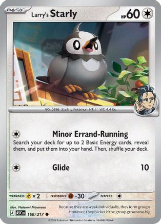 Larry's Starly 168 - Reverse Holofoil ME Ascended Heroes - Common ME: Ascended Heroes
