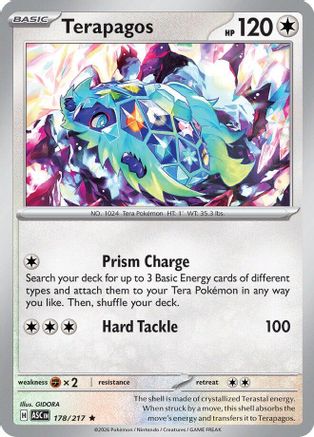 Terapagos 178 - Reverse Holofoil ME Ascended Heroes - Rare ME: Ascended Heroes