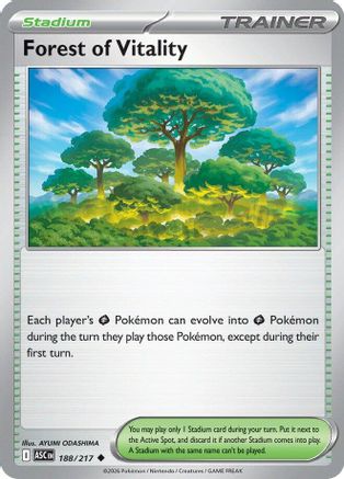 Forest of Vitality 188 - Reverse Holofoil ME Ascended Heroes - Uncommon ME: Ascended Heroes