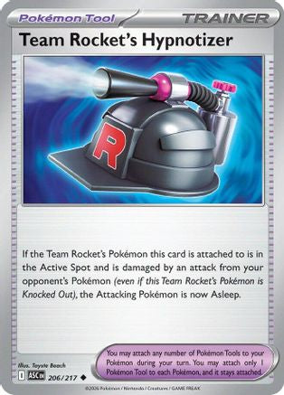 Team Rocket's Hypnotizer 206 - Reverse Holofoil ME Ascended Heroes - Uncommon ME: Ascended Heroes