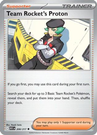 Team Rocket's Proton 208 - Reverse Holofoil ME Ascended Heroes - Uncommon ME: Ascended Heroes