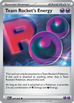 Team Rocket's Energy 217 - Reverse Holofoil ME Ascended Heroes - Uncommon ME: Ascended Heroes