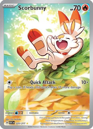 Scorbunny 225/217 - Holofoil ME Ascended Heroes - Illustration Rare ME: Ascended Heroes