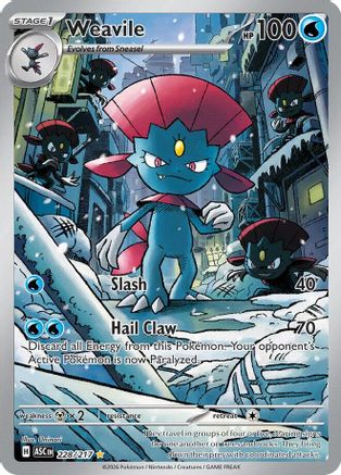 Weavile 228/217 - Holofoil ME Ascended Heroes - Illustration Rare ME: Ascended Heroes