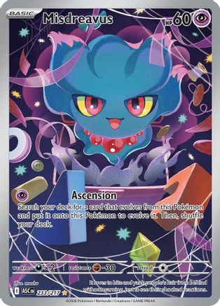 Misdreavus 233/217 - Holofoil ME Ascended Heroes - Illustration Rare ME: Ascended Heroes