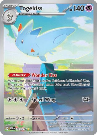 Togekiss 235/217 - Holofoil ME Ascended Heroes - Illustration Rare ME: Ascended Heroes