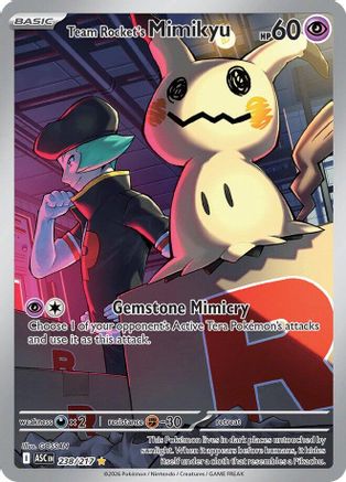 Team Rocket's Mimikyu 238/217 - Holofoil ME Ascended Heroes - Illustration Rare ME: Ascended Heroes