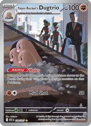Team Rocket's Dugtrio 239/217 - Holofoil ME Ascended Heroes - Illustration Rare ME: Ascended Heroes