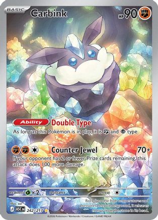 Carbink 242/217 - Holofoil ME Ascended Heroes - Illustration Rare ME: Ascended Heroes