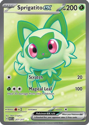 Sprigatito ex 251 - Holofoil ME Ascended Heroes - Ultra Rare ME: Ascended Heroes