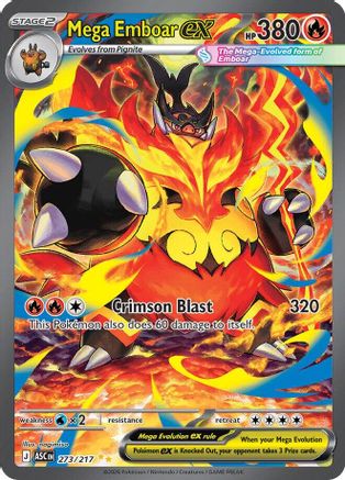 Mega Emboar ex 273/217 - Holofoil ME Ascended Heroes - Special Illustration Rare ME: Ascended Heroes