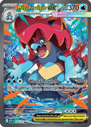 Mega Feraligatr ex 274/217 - Holofoil ME Ascended Heroes - Special Illustration Rare ME: Ascended Heroes