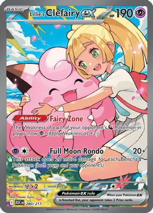 Lillie's Clefairy ex 280/217 - Holofoil ME Ascended Heroes - Special Illustration Rare ME: Ascended Heroes