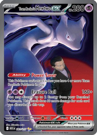 Team Rocket's Mewtwo ex 281/217 - Holofoil ME Ascended Heroes - Special Illustration Rare ME: Ascended Heroes