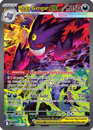 Mega Gengar ex 284/217 - Holofoil ME Ascended Heroes - Special Illustration Rare ME: Ascended Heroes