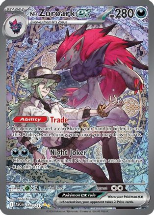 N's Zoroark ex 286/217 - Holofoil ME Ascended Heroes - Special Illustration Rare ME: Ascended Heroes