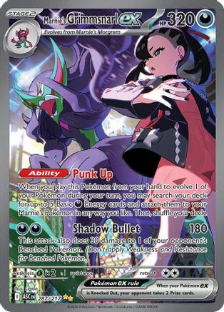 Marnie's Grimmsnarl ex 287 - Holofoil ME Ascended Heroes - Special Illustration Rare ME: Ascended Heroes