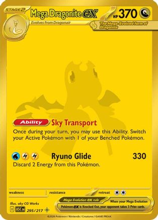 Mega Dragonite ex 295/217 - Holofoil ME Ascended Heroes - Mega Hyper Rare ME: Ascended Heroes