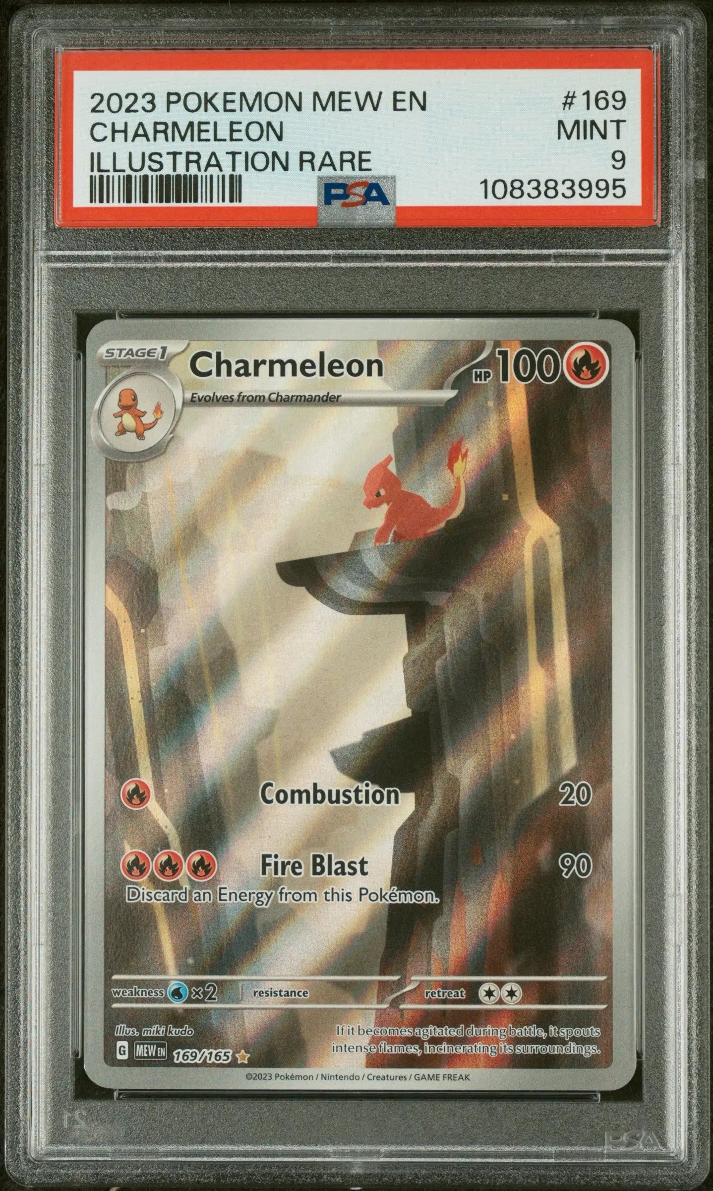 PSA 9 - 2023 POKEMON MEW EN-151 #169 CHARMELEON ILLUSTRATION RARE - Doe's Cards