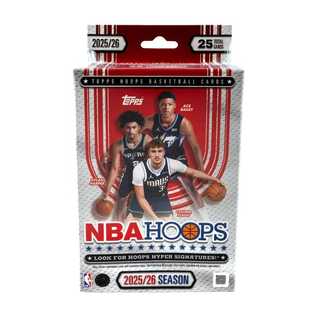 2025–26 Topps Hoops Basketball Trading Cards Hanger Box Doe's Cards