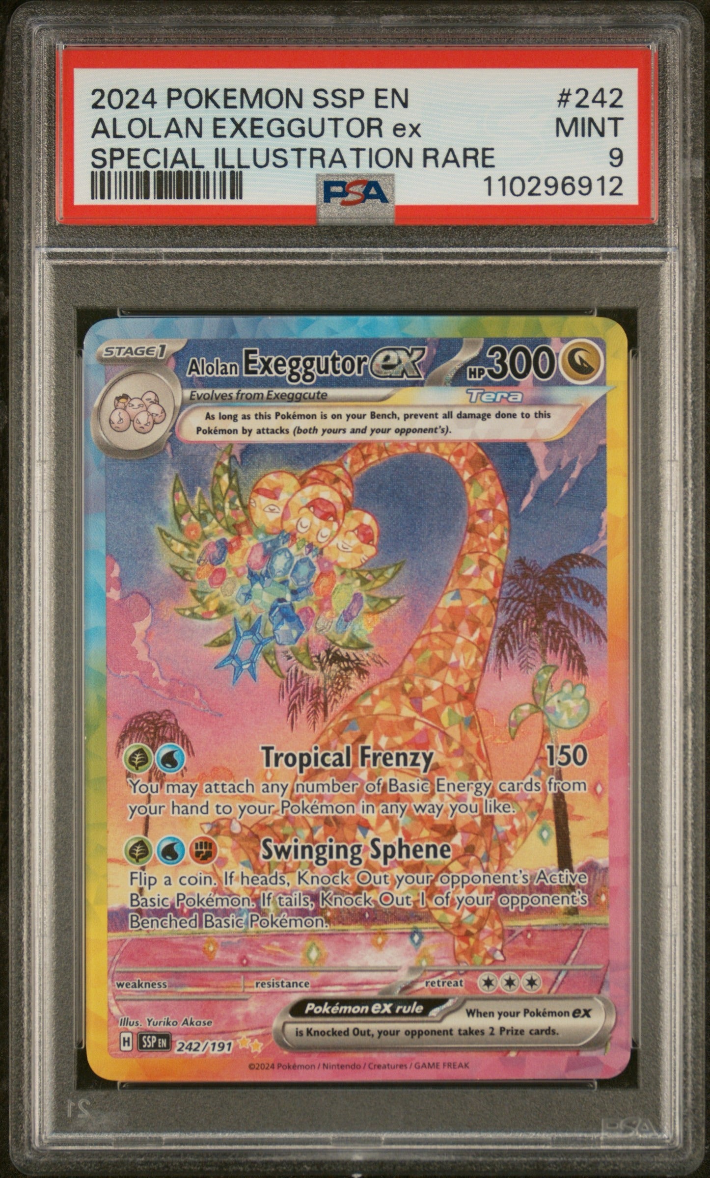 PSA 9 - 2024 POKEMON SSP EN-SURGING SPARKS #242 ALOLAN EXEGGUTOR EX SPECIAL ILLUSTRATION RARE - Doe's Cards