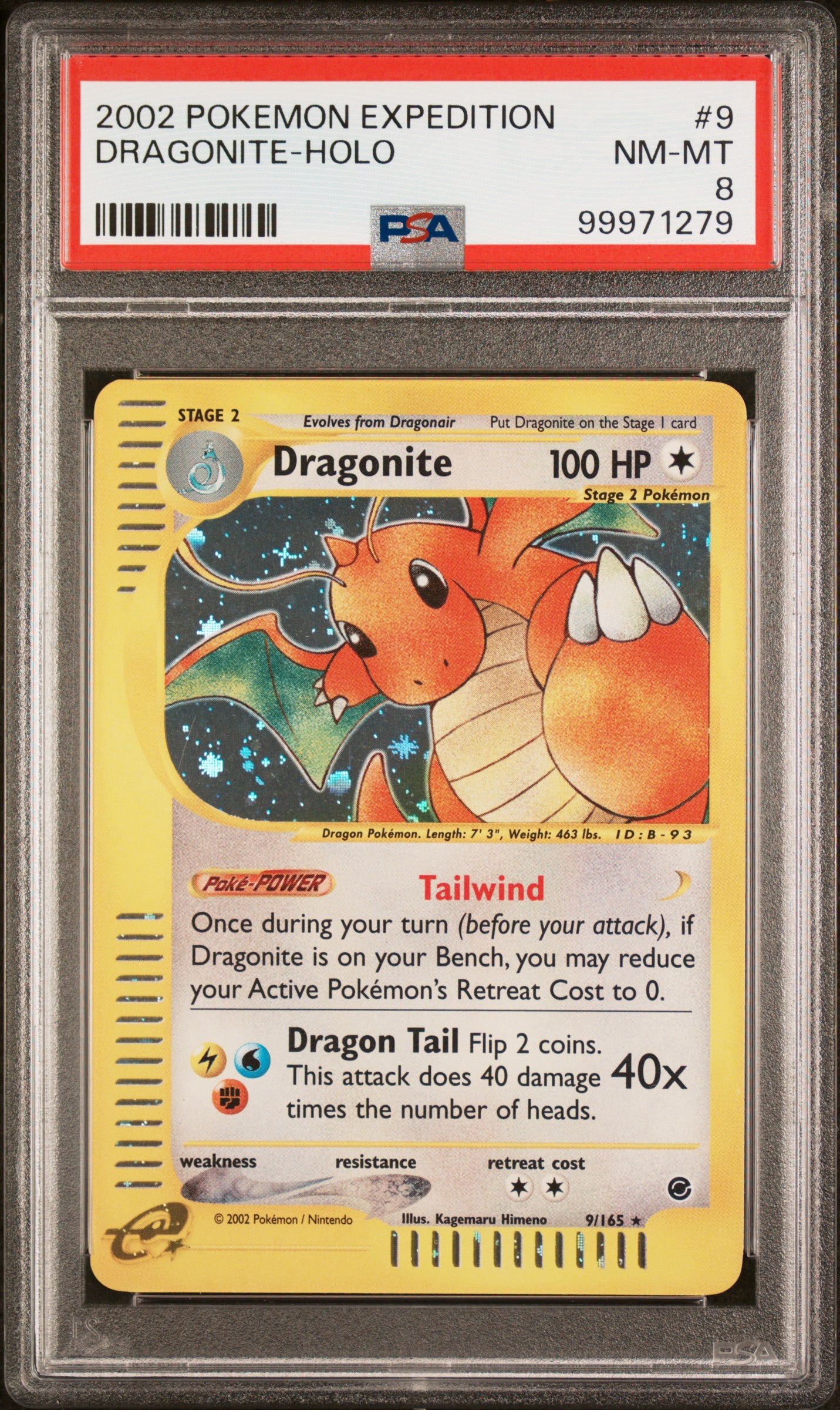 Psa 8 2002 POKEMON EXPEDITION #9 DRAGONITE-HOLO - Doe's Cards