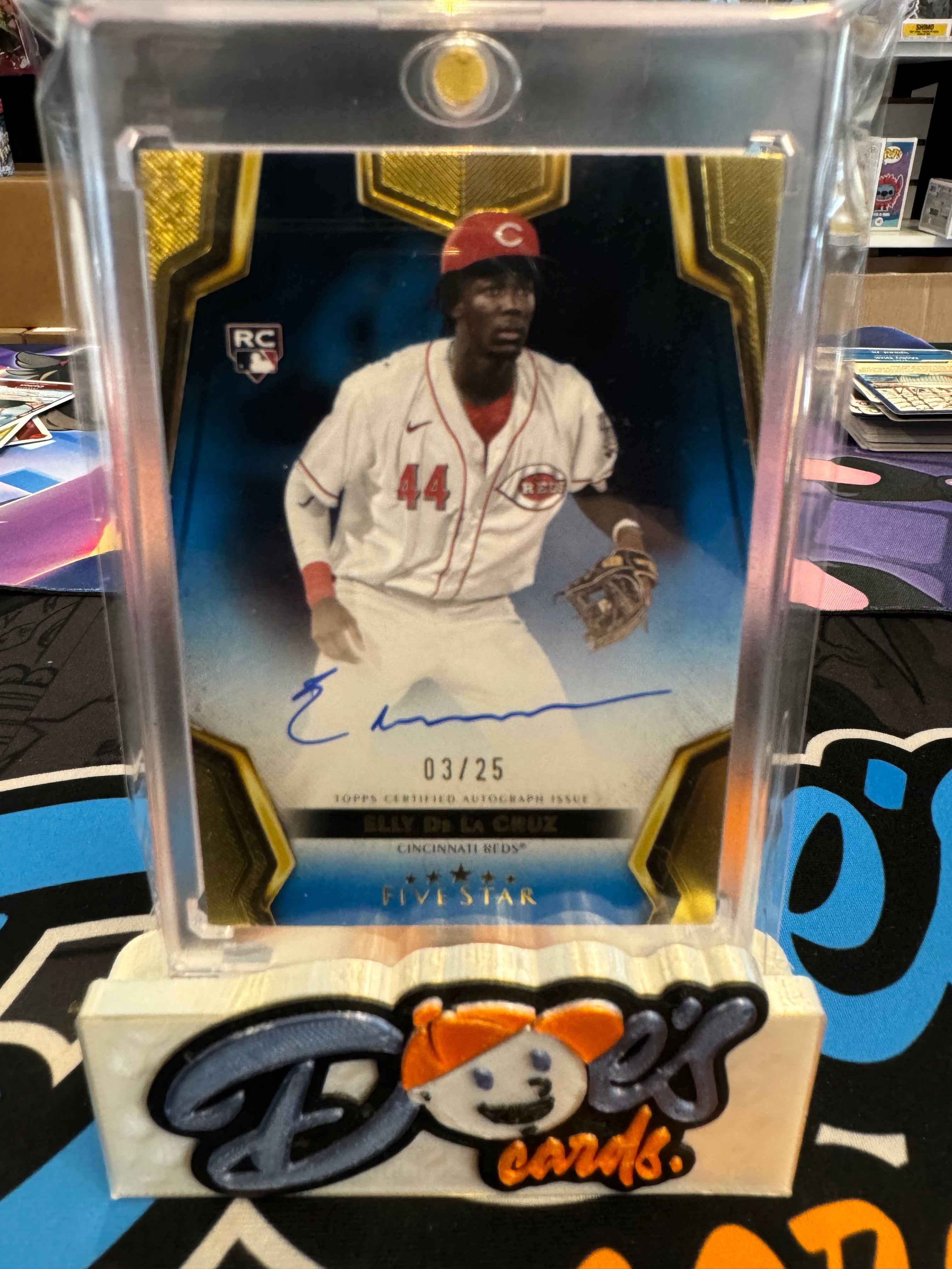 2024 Topps Five Star Elly De La Cruz Blue Auto #d/25 Rookie Cincinnati Reds - Doe's Cards