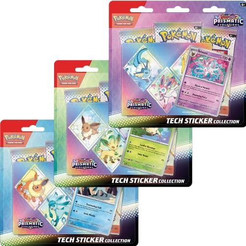 Pokemon Scarlet & Violet: Prismatic Evolution - Tech sticker collection set of 3 (Pre Order) - Doe's Cards
