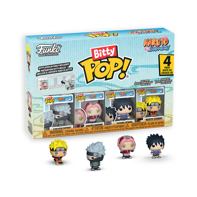 Funko pop Bitty Pop! Naruto 4-Pack Series 1 Doe's Cards