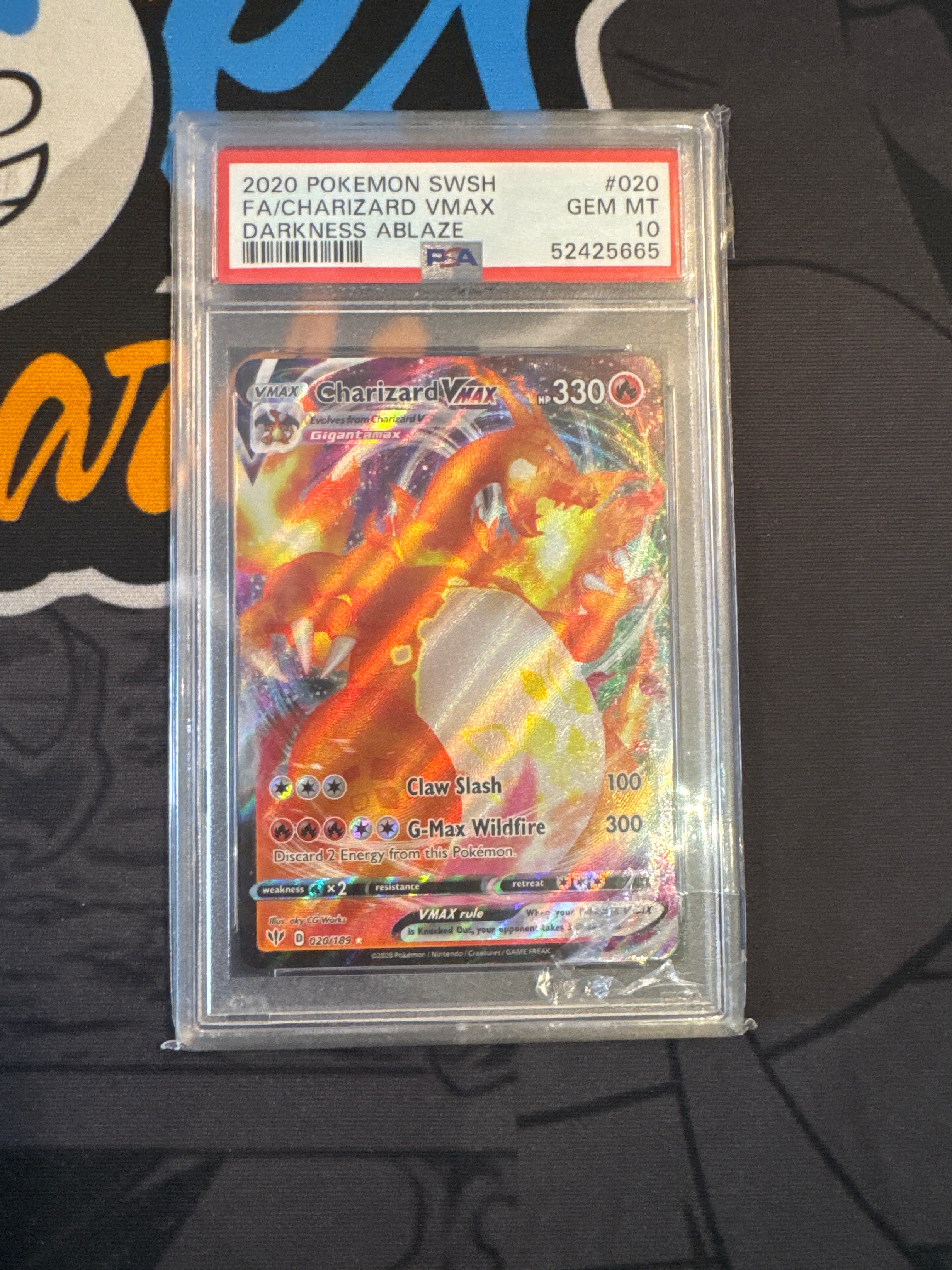 Psa 10 2020 POKEMON SWORD & SHIELD DARKNESS ABLAZE #020 FA/CHARIZARD VMAX DARKNESS ABLAZE - Doe's Cards